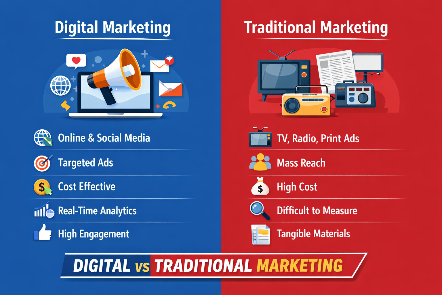 Digital Marketing vs Traditional Marketing: A Complete Comparison
